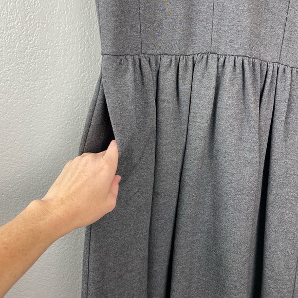 Madewell Ponte Screenplay Dress- Gray - Picture 8 of 9